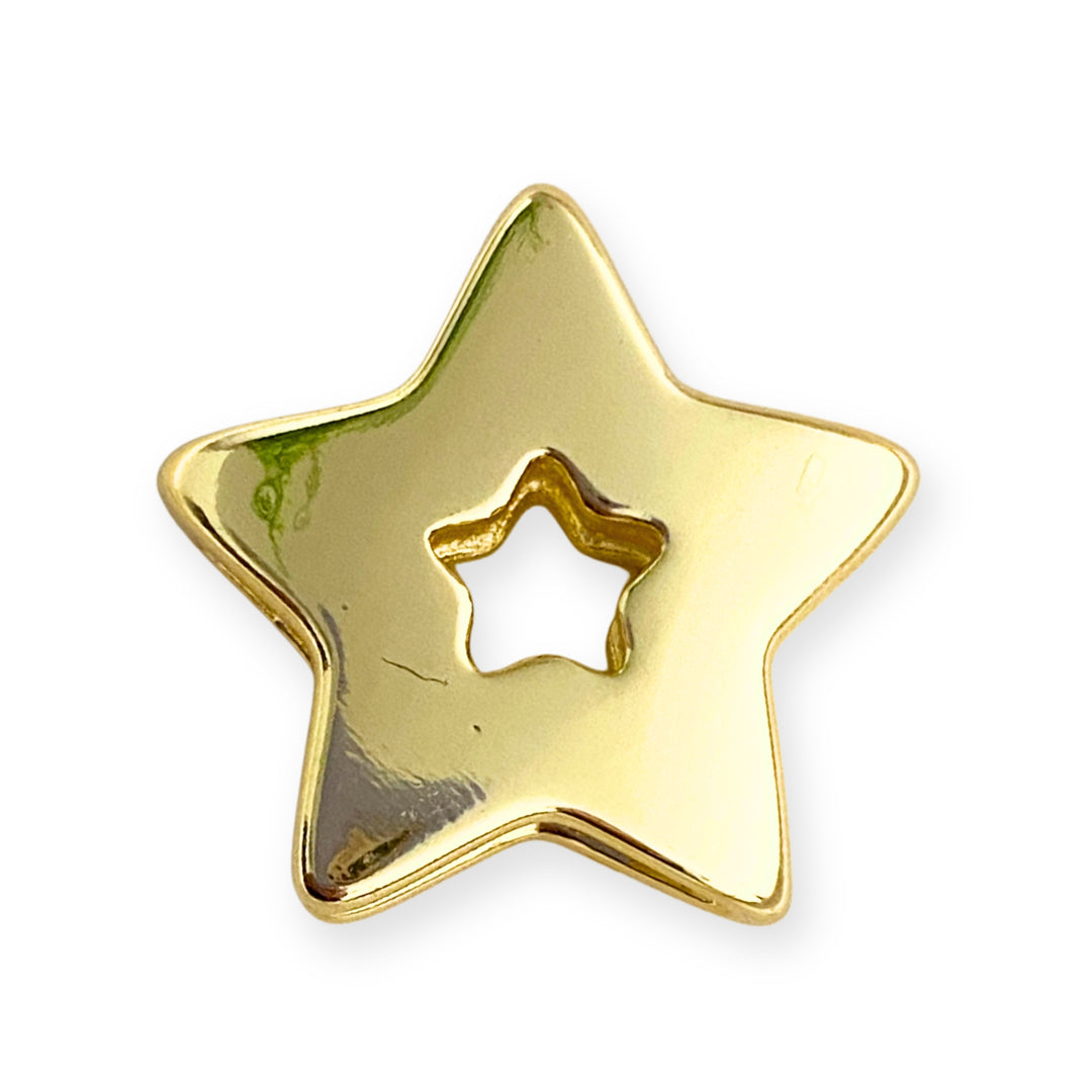 Separador en forma de estrella hueca de chapa de oro