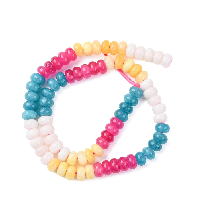 Detalles de Tira de jade rondel natural de 8.5 mm para joyería
