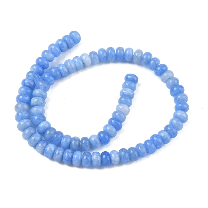 Tira de cuentas de jade rondel de 8 mm para joyería