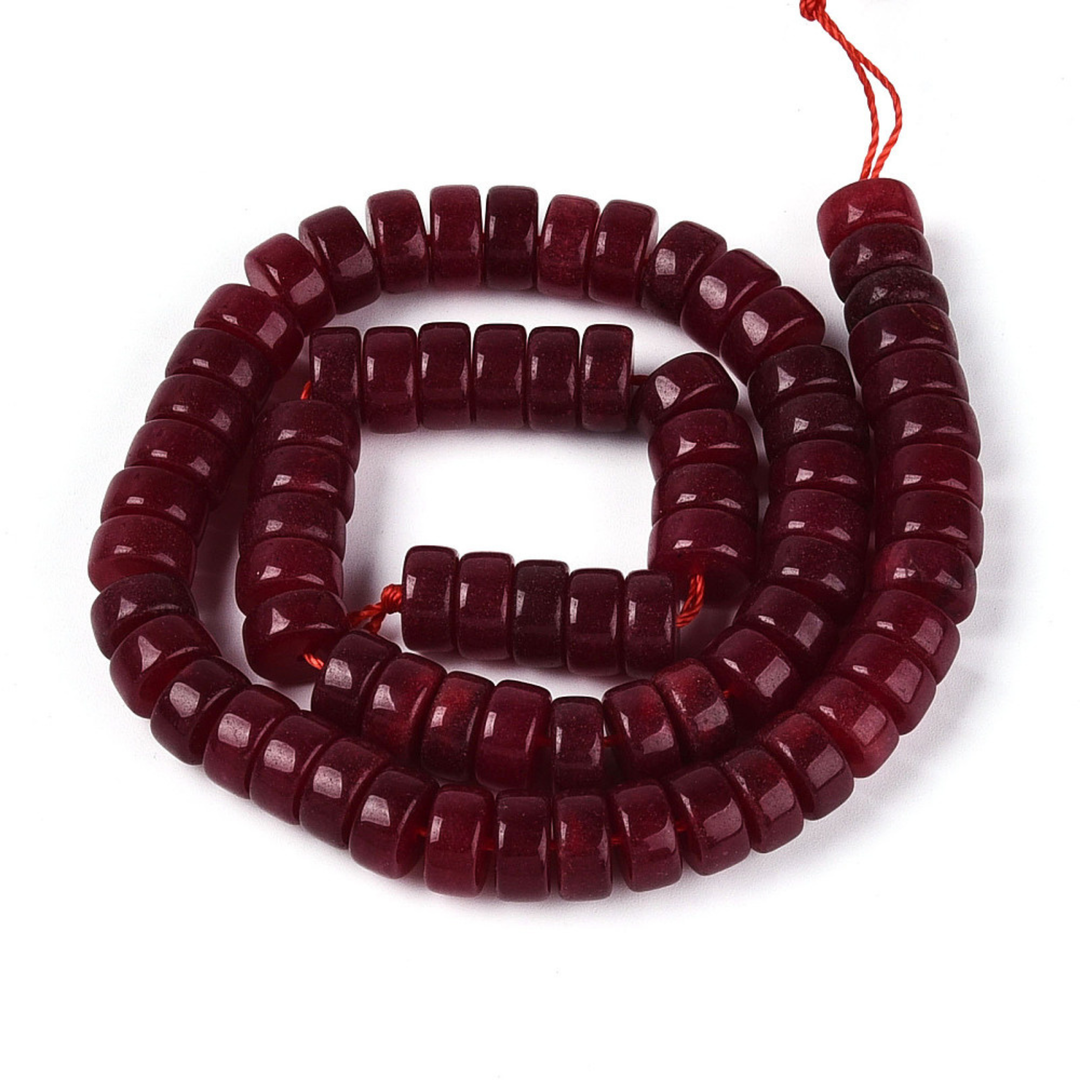 Tira de cuentas de jade en disco de 10 mm para joyería
