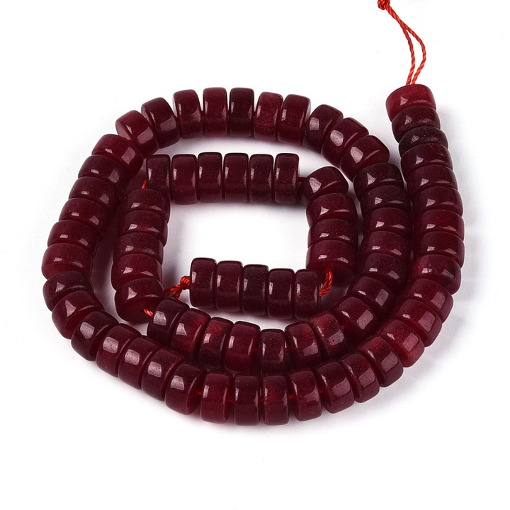 Tira de cuentas de jade en disco de 10 mm para joyería