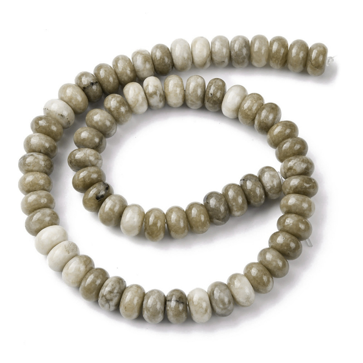 Tira de jade natural de 10 mm para joyería