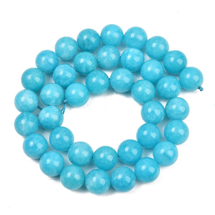 Tira de cuentas de jade natural de 10 mm para joyería