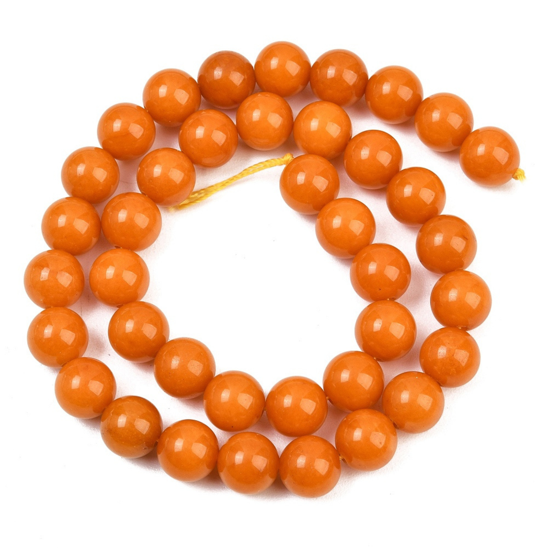Tira de cuentas de jade natural de 10 mm para joyería