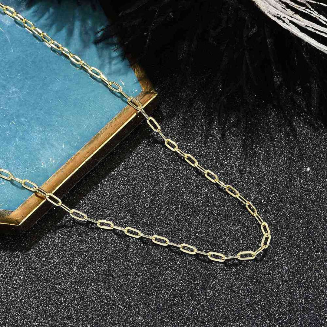 Detalles de Cadena de chapa de oro con broche tipo perico