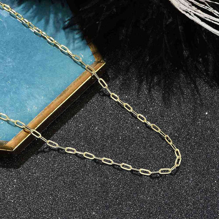 Detalles de Cadena de chapa de oro con broche tipo perico