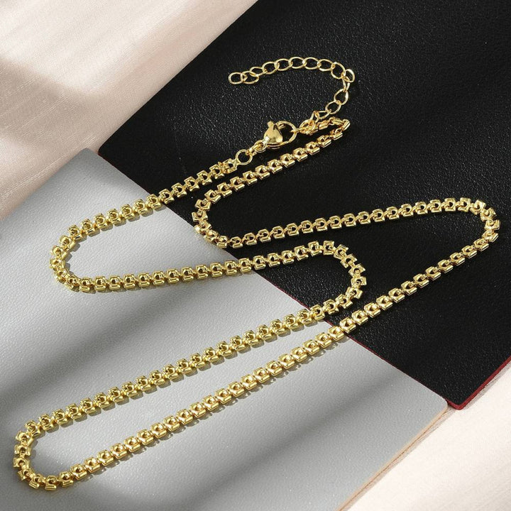 Detalles de Cadena de chapa de oro con broche tipo perico