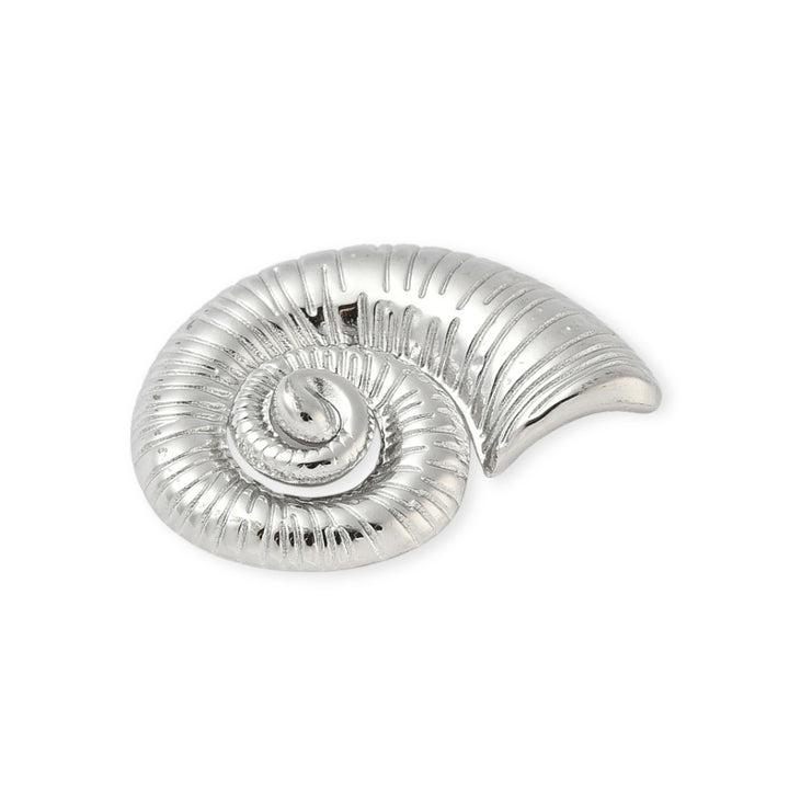 Detalles de Dije de caracol de acero inoxidable plateado