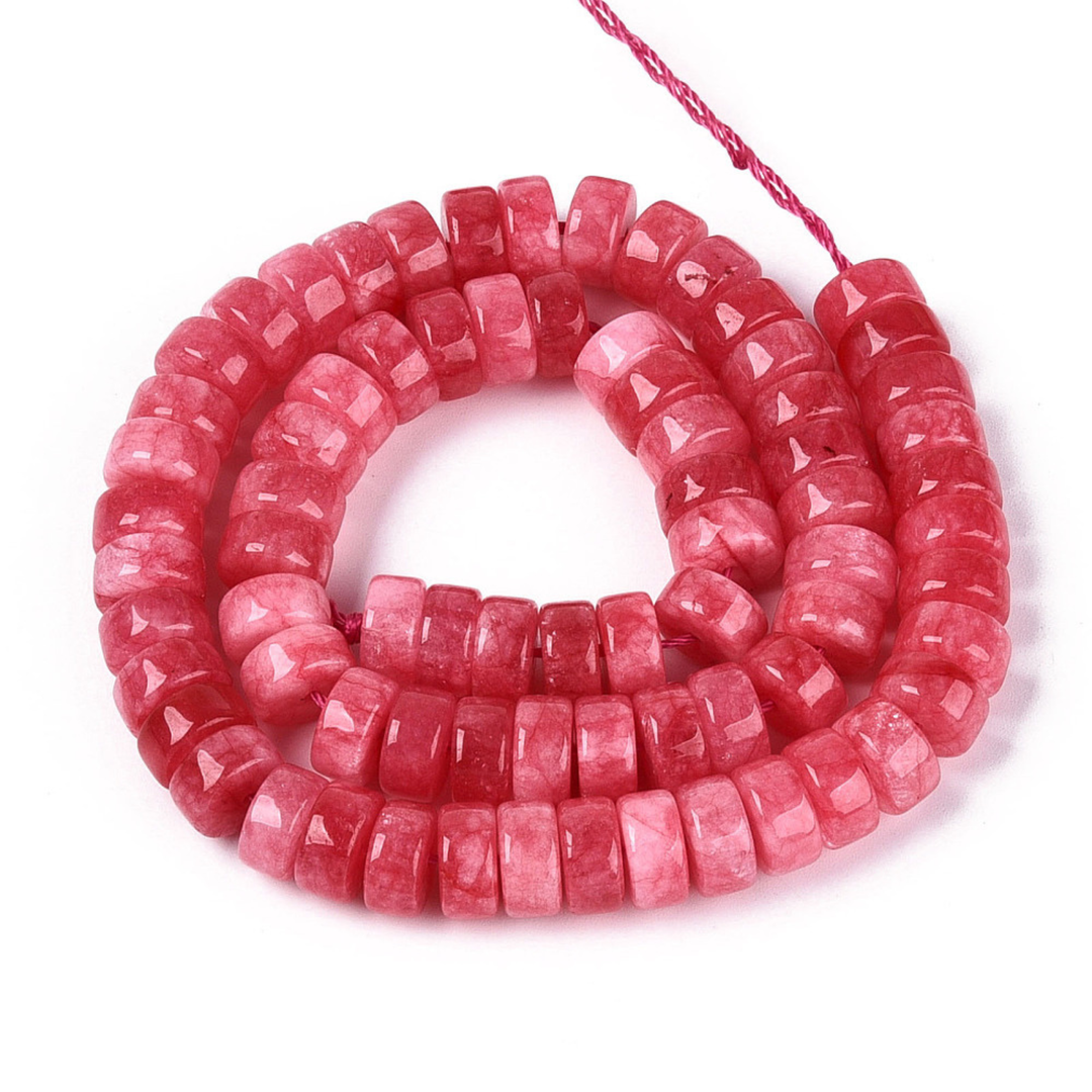 Tira de cuentas de jade en disco de 10 mm para joyería
