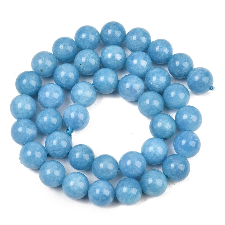 Tira de cuentas de jade natural de 10 mm para joyería