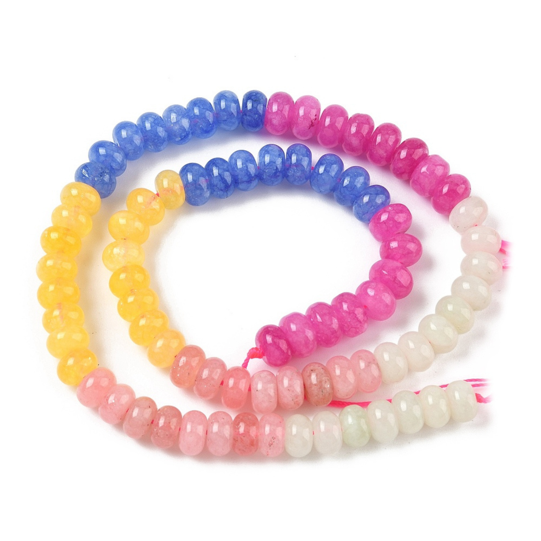 Detalles de Tira de jade rondel natural de 8.5 mm para joyería