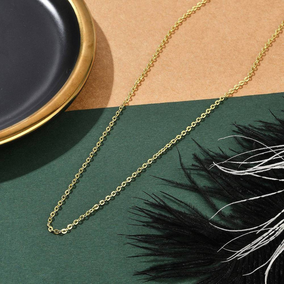 Detalles de Cadena de chapa de oro con broche tipo perico