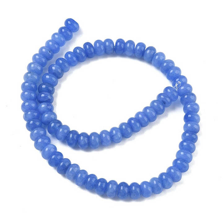 Tira de cuentas de jade rondel de 8 mm para joyería