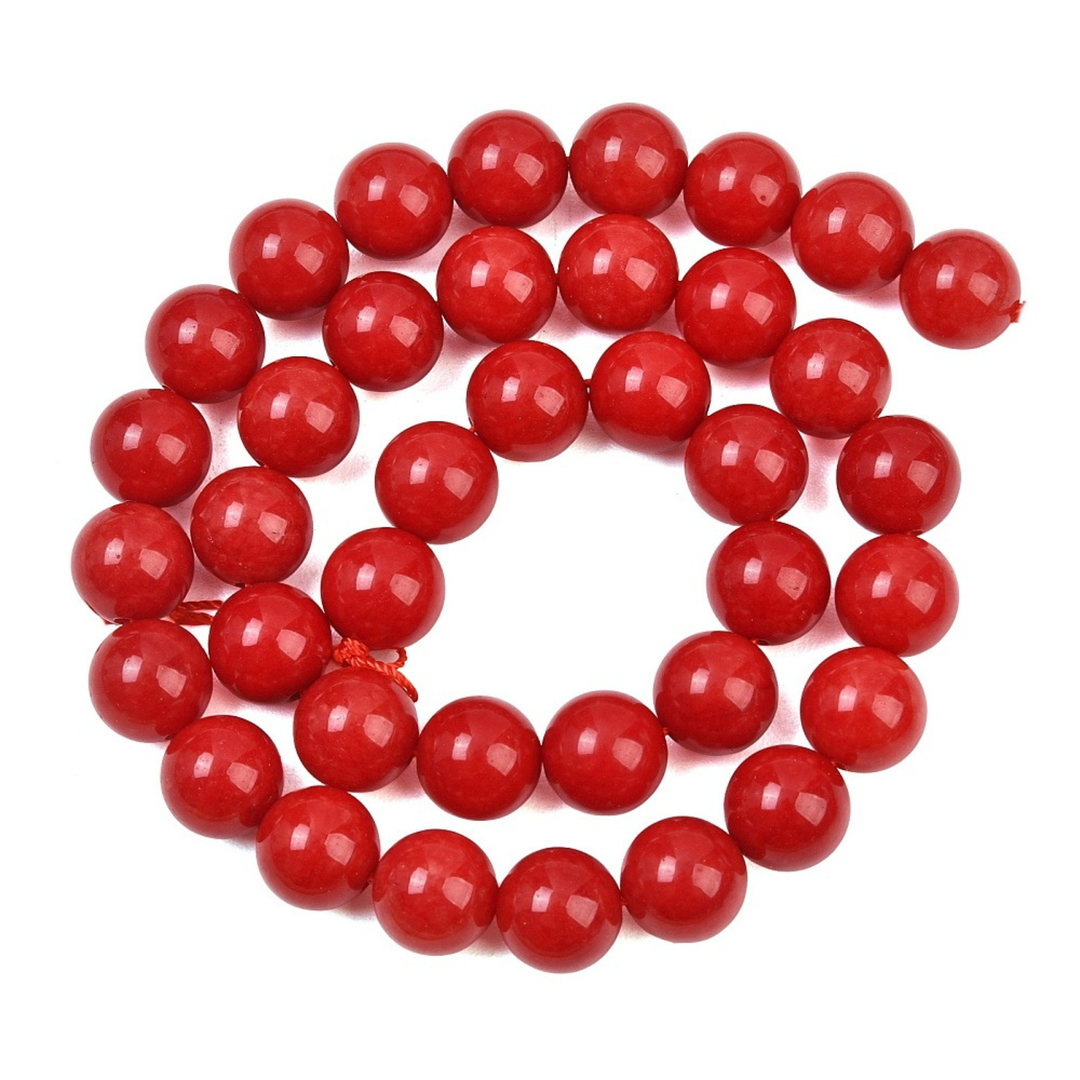 Tira de cuentas de jade natural de 10 mm para joyería