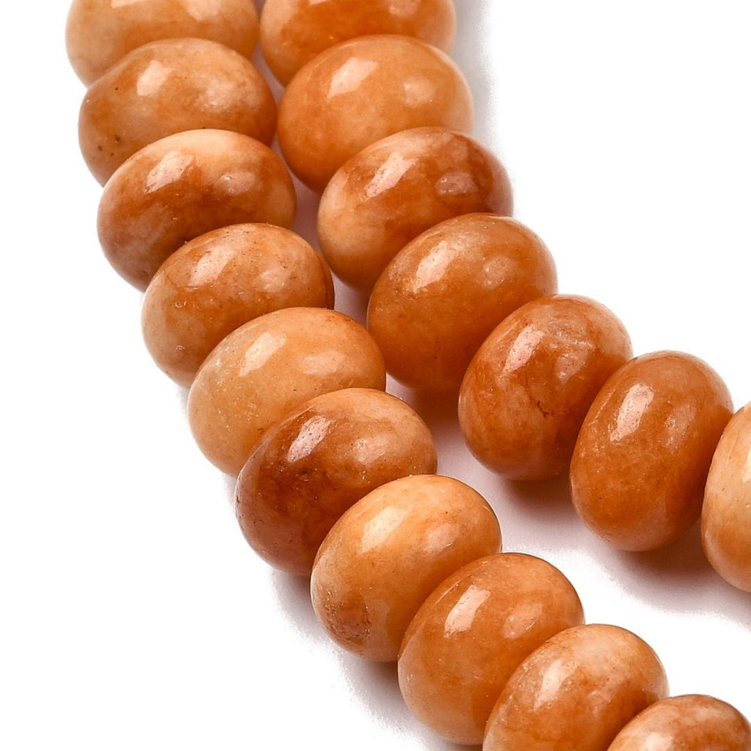 Tira de jade natural de 10 mm para joyería