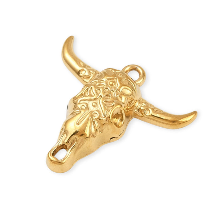 Detalles de Dije de acero inoxidable en forma de cabeza de toro