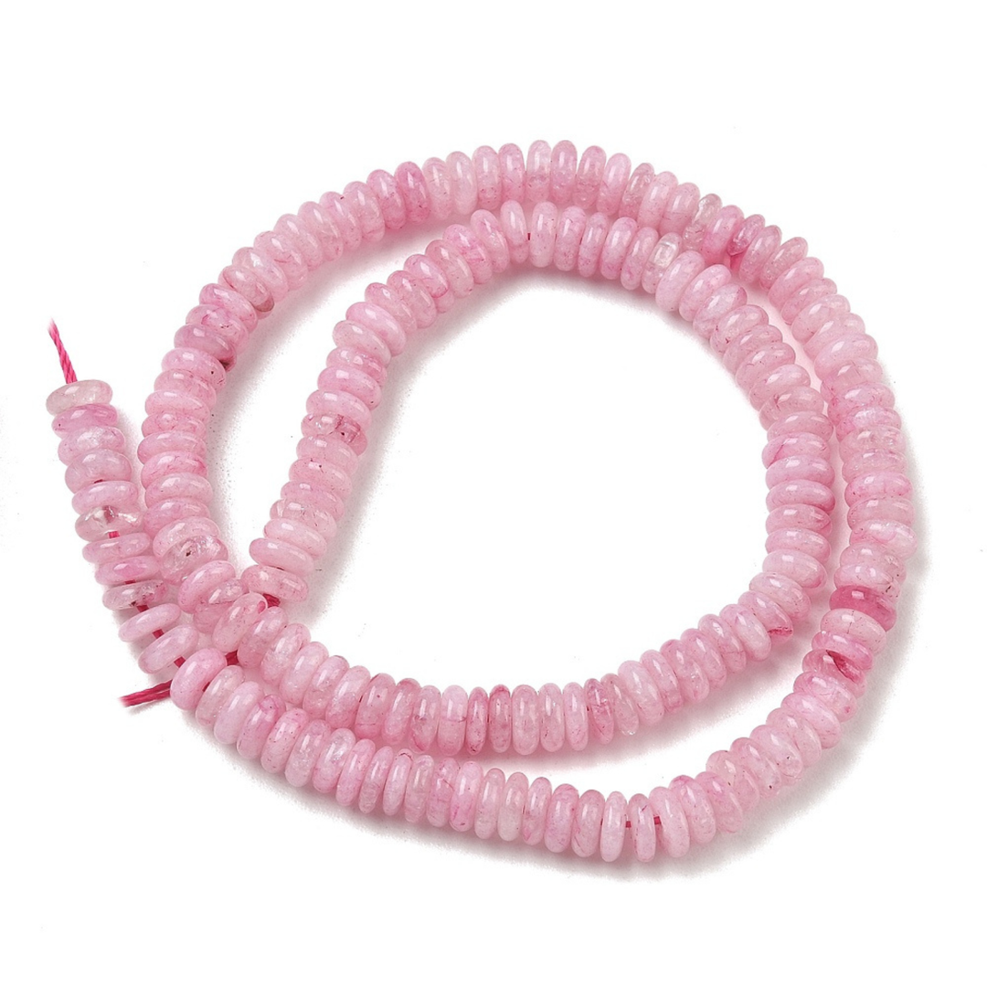 Tira de jade rondel de 6.5 mm con aproximadamente 167 cuentas