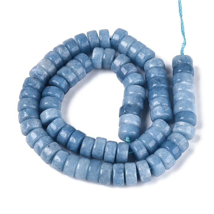 Tira de cuentas de jade en disco de 10 mm para joyería