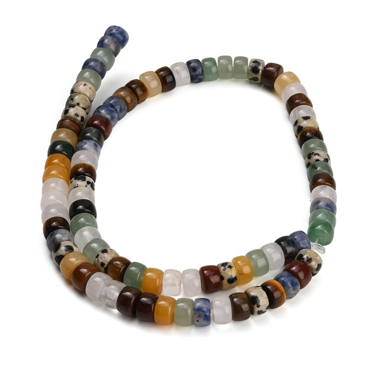 Tira de cuentas de piedras naturales mixtas de 7.5 mm para joyería