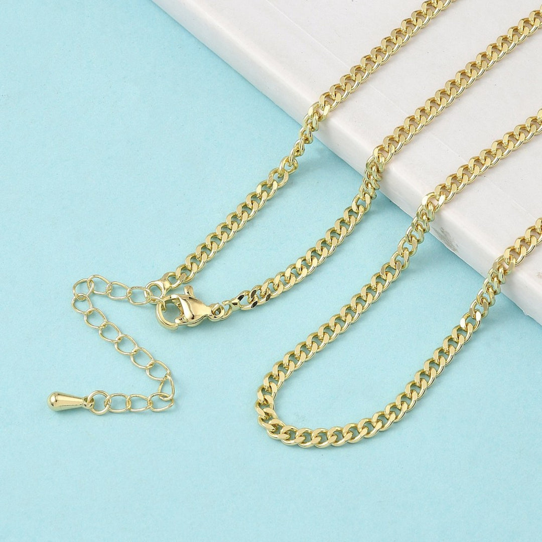 Detalles de Cadena de chapa de oro con broche tipo perico