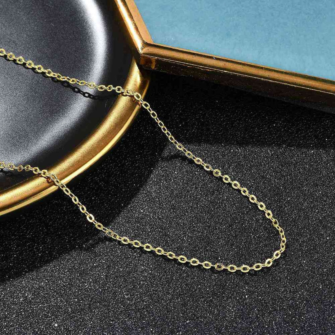 Detalles de Cadena de chapa de oro con broche tipo perico