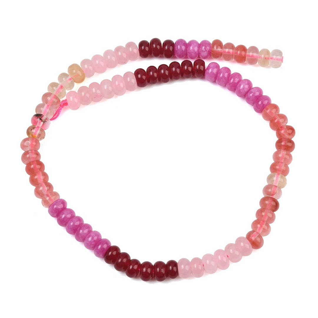 Tira de cuentas de jade y cuarzo cereza de 8 mm para joyería