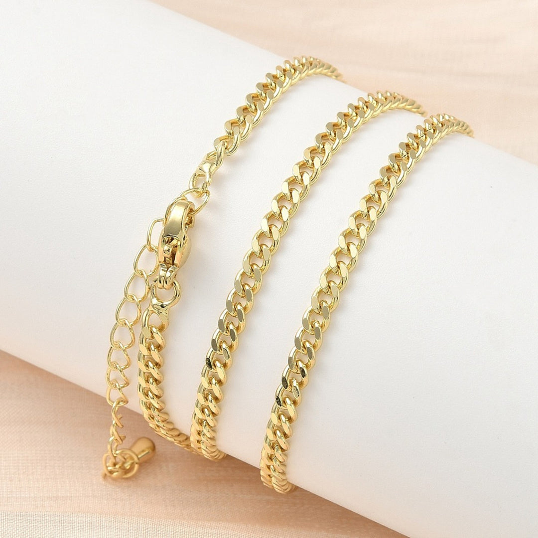 Detalles de Cadena de chapa de oro con broche tipo perico