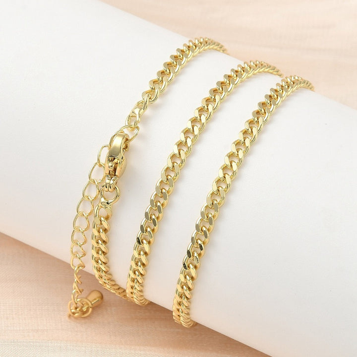 Detalles de Cadena de chapa de oro con broche tipo perico