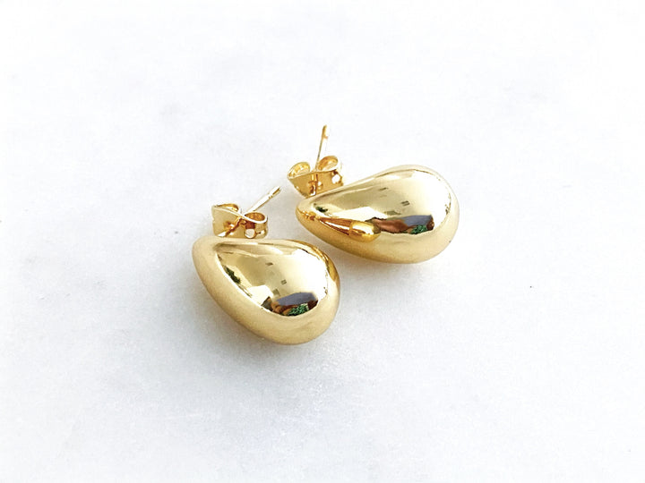 Selene – aretes de chapa de oro geométricos con inspiración Bottega