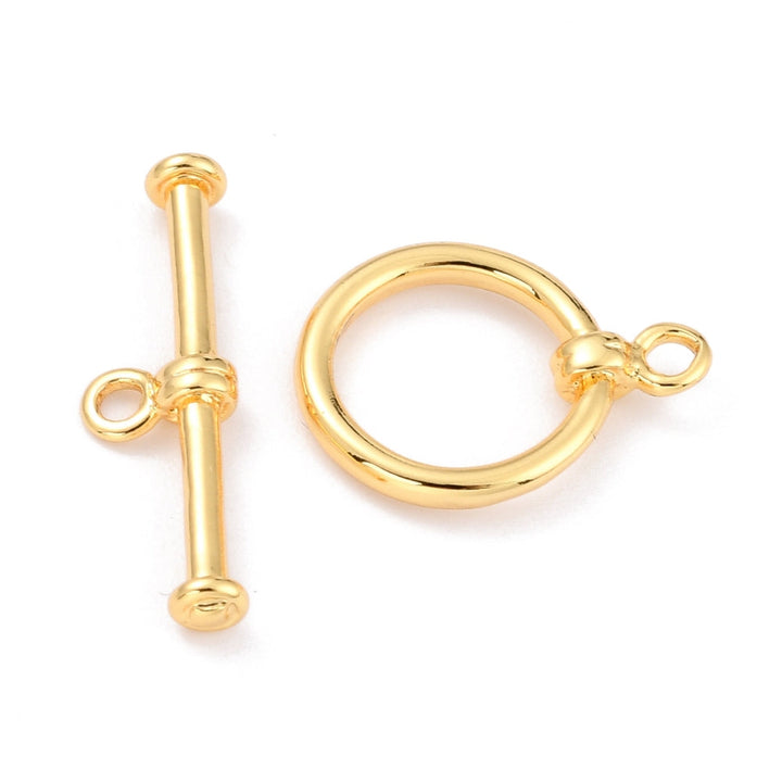 Broche "T" de chapa de oro con medidas