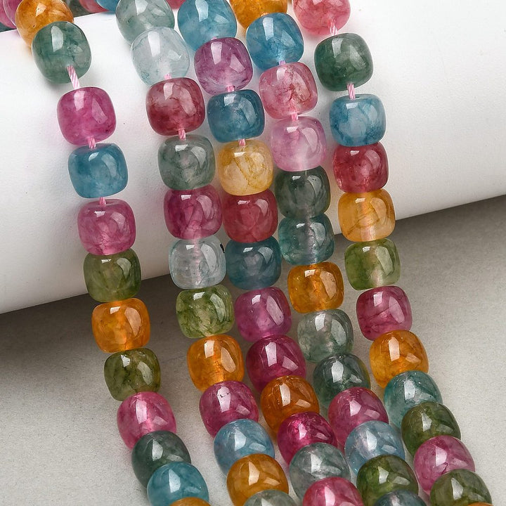 Tira de cuentas de cuarzo rosa natural de 8 mm para joyería