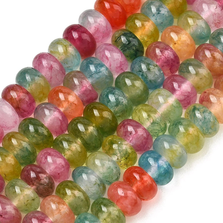 Tira de cuarzo rosa natural para elaboración de joyería