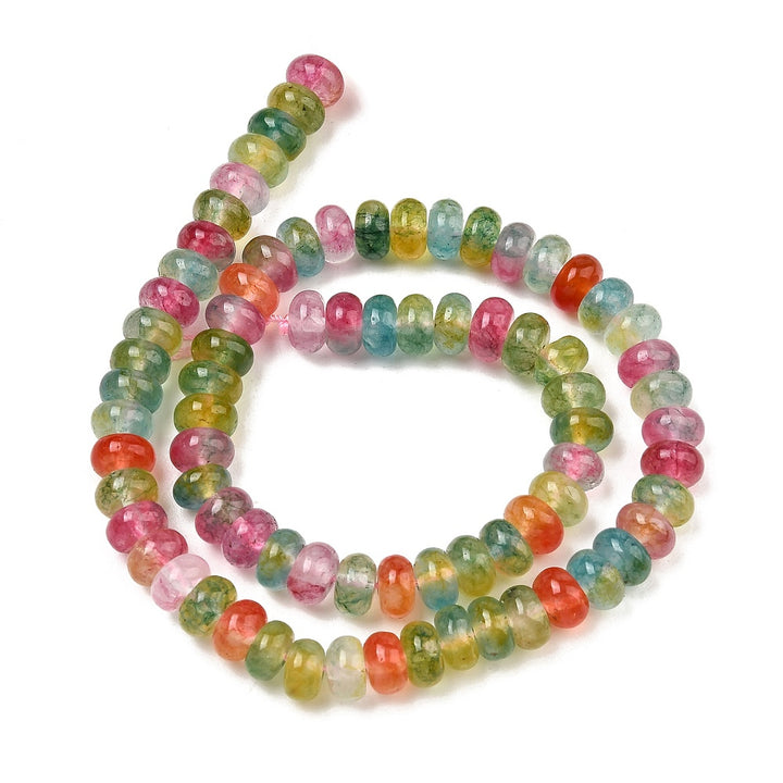 Tira de cuarzo rosa natural para elaboración de joyería