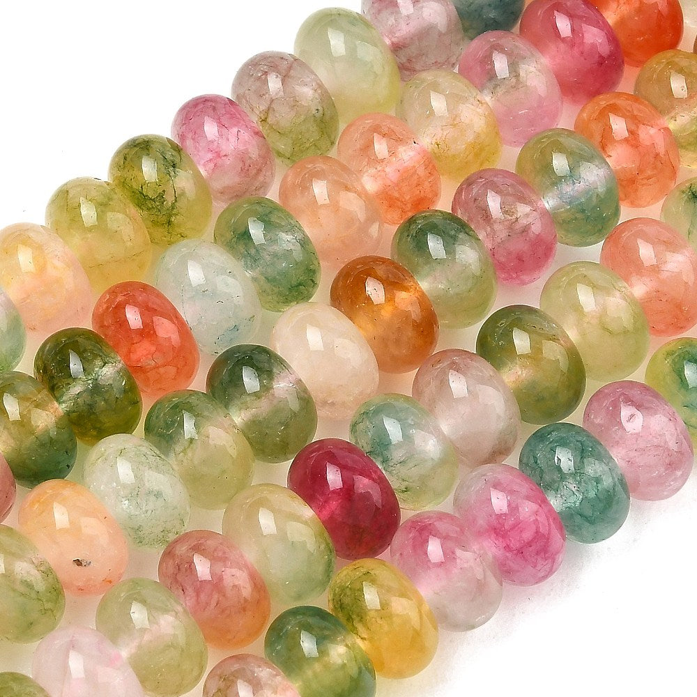 Tira de cuarzo rosa natural para elaboración de joyería