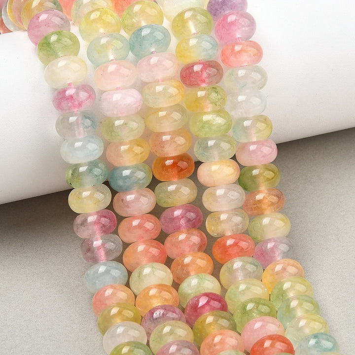 Tira de cuentas de cuarzo rosa natural de 10 mm para joyería