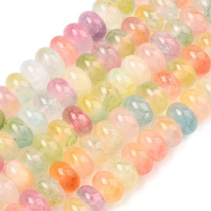 Tira de cuentas de cuarzo rosa natural de 10 mm para joyería