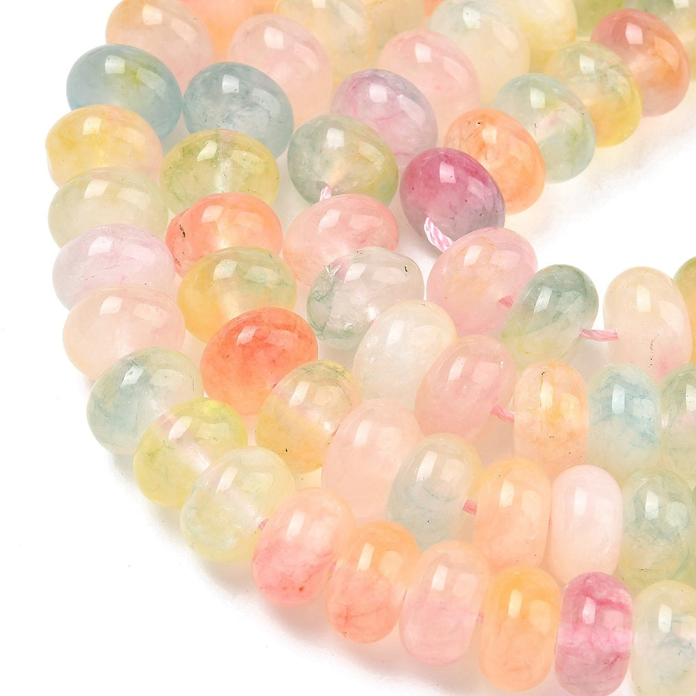 Tira de cuentas de cuarzo rosa natural de 10 mm para joyería
