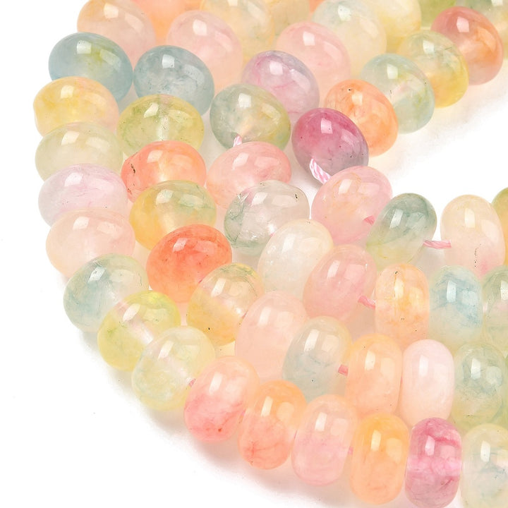 Tira de cuentas de cuarzo rosa natural de 10 mm para joyería